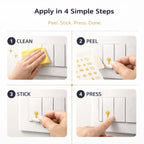 Premium DIY Golden Switchboard Stickers (200 Pcs | 52 Designs)