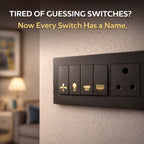 Premium DIY Golden Switchboard Stickers (200 Pcs | 52 Designs)